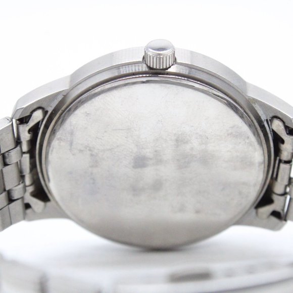 Time America Watch Mens Silver Tone Stainless Steel Classic Quartz Silver Dial - Picture 8 of 8